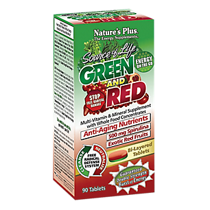 Source of Life Green & Red Multivitamin with Spirulina & Anti-Aging Nutrients (90 Tablets)