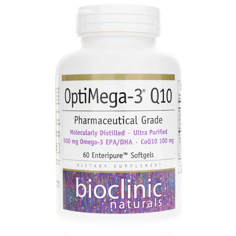 Bioclinic Naturals OptiMega-3 Q10 Pharmaceutical Grade 60 Softgels