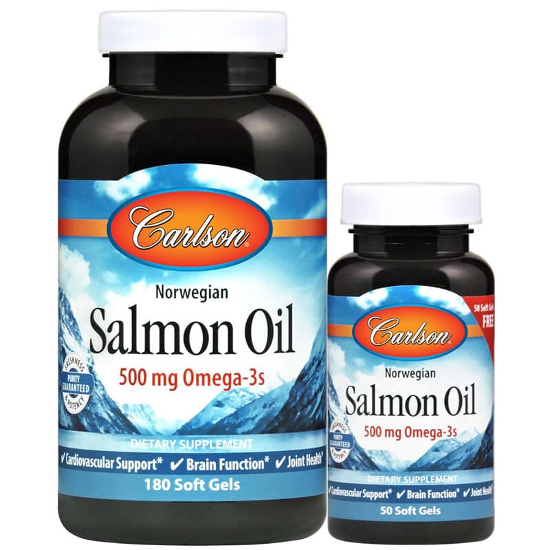 Carlson Labs Salmon Oil 500 Mg Omega-3s Bonus Pack 230 Softgels