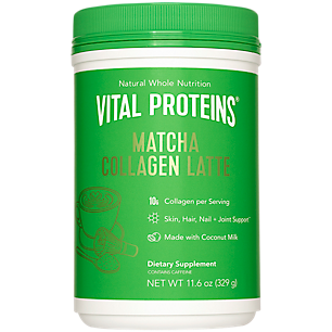 Matcha Collagen Latte Powder - Hair, Skin & Nails Support - Made with Coconut Milk (11.6 oz. / 12 Servings)