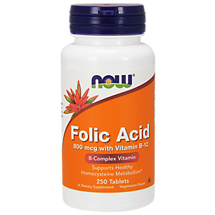 Folic Acid with Vitamin B12 - 800 MCG (250 Tablets)