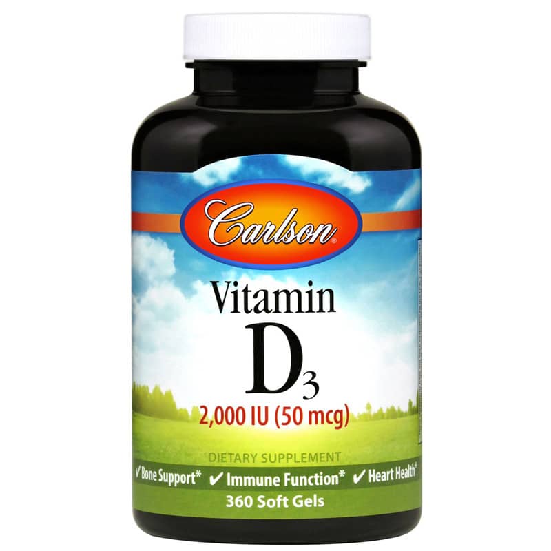 Carlson Labs Vitamin D3 2,000 IU 360 Softgels
