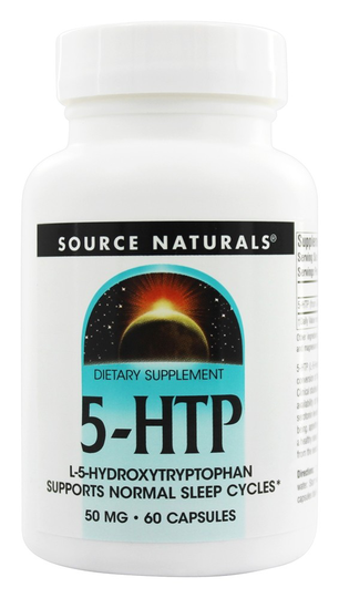 Source Naturals - 5-HTP L-5 Hydroxytryptophan Normal Sleep Cycle 50 mg. - 60 Capsules