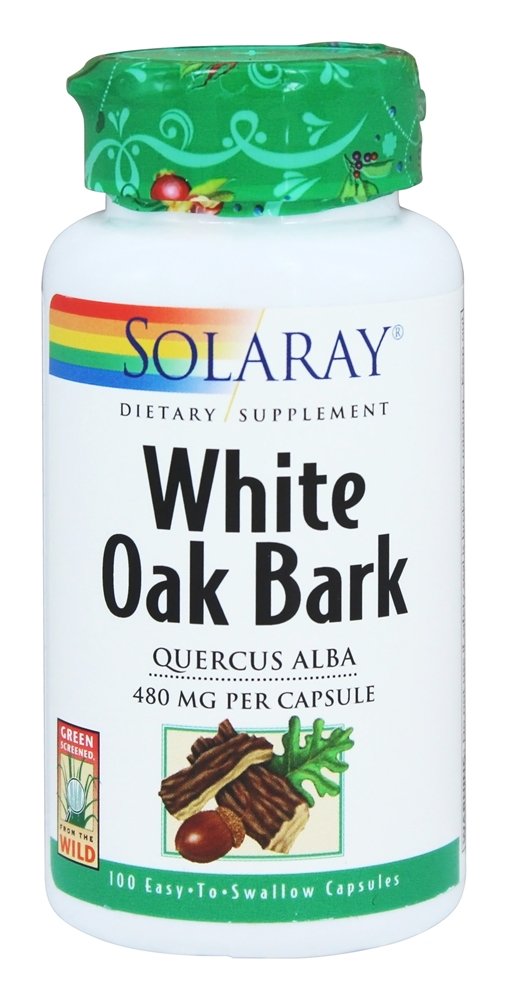 Solaray - White Oak Bark 480 mg. - 100 Capsules