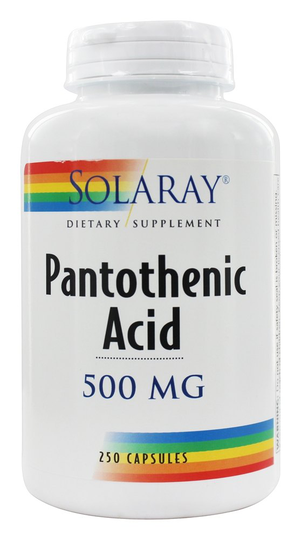 Solaray - Pantothenic Acid 500 mg. - 250 Capsules