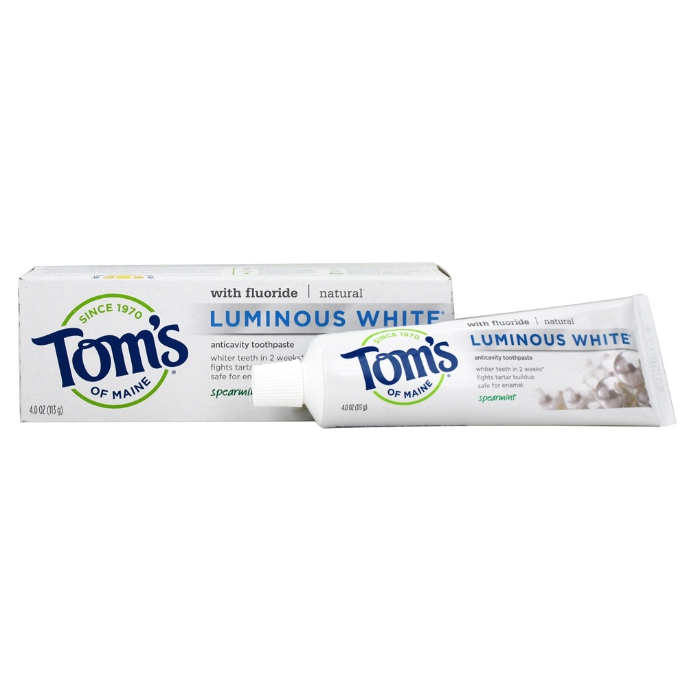 Tom's of Maine - Natural Luminous White Toothpaste with Fluoride Spearmint - 4 oz.