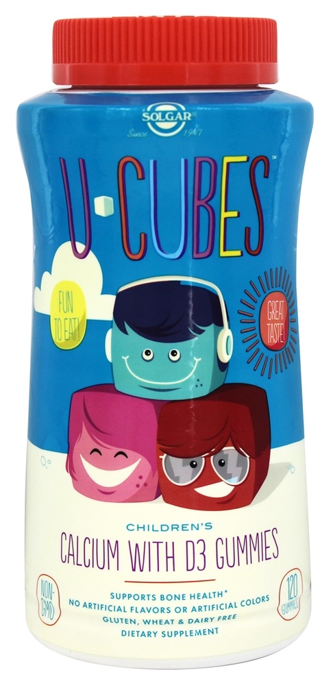 Solgar - U-Cubes Children's Calcium with D3 - 120 Gummies
