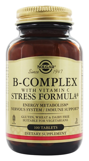 Solgar - B-Complex with Vitamin C Stress Formula - 100 Tablets