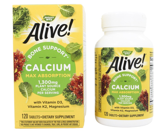 Nature's Way - Alive Calcium Bone Formula Max Absorption 1300 mg. - 120 Tablets