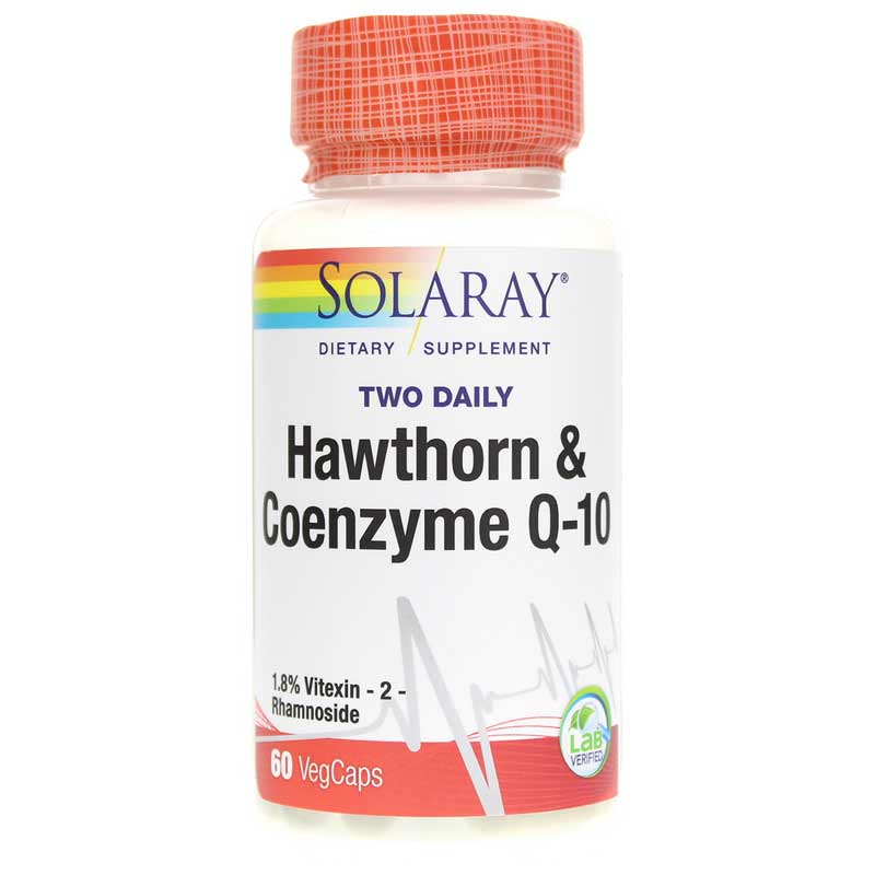 Hawthorn & Coenzyme Q-10, 60 Veg Capsules, Solaray 60 Capsules