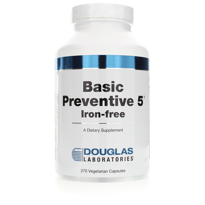 Douglas Laboratories Basic Preventive 5 Iron-Free 270 Veg Capsules