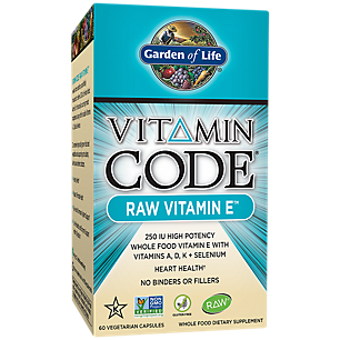 Vitamin Code Raw Vitamin E - High Potency Whole Food Formula (60 Vegetarian Capsules)