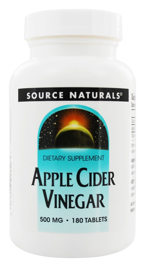 Source Naturals - Apple Cider Vinegar 35 Acetic Acid 500 mg. - 180 Tablets