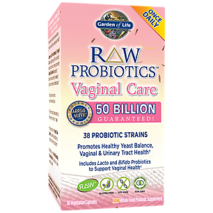 Raw Probiotics for Vaginal Care - 50 Billion CFUs (30 Vegetarian Capsules)