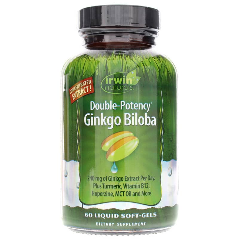 Irwin Naturals Double-Potency Ginkgo Biloba 60 Liquid Softgels