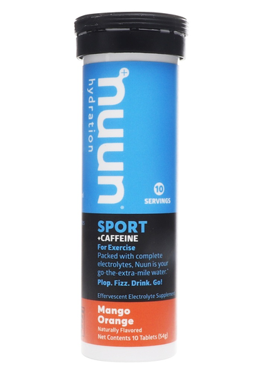 Nuun - Sport Effervescent Electrolyte Caffeine Supplement Mango Orange - 10 Tablets