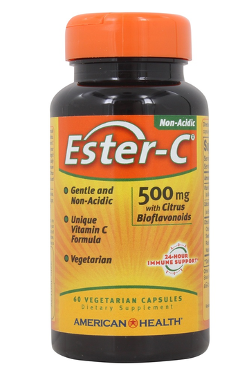American Health - Ester-C with Citrus Bioflavonoids 500 mg. - 60 Vegetarian Capsules