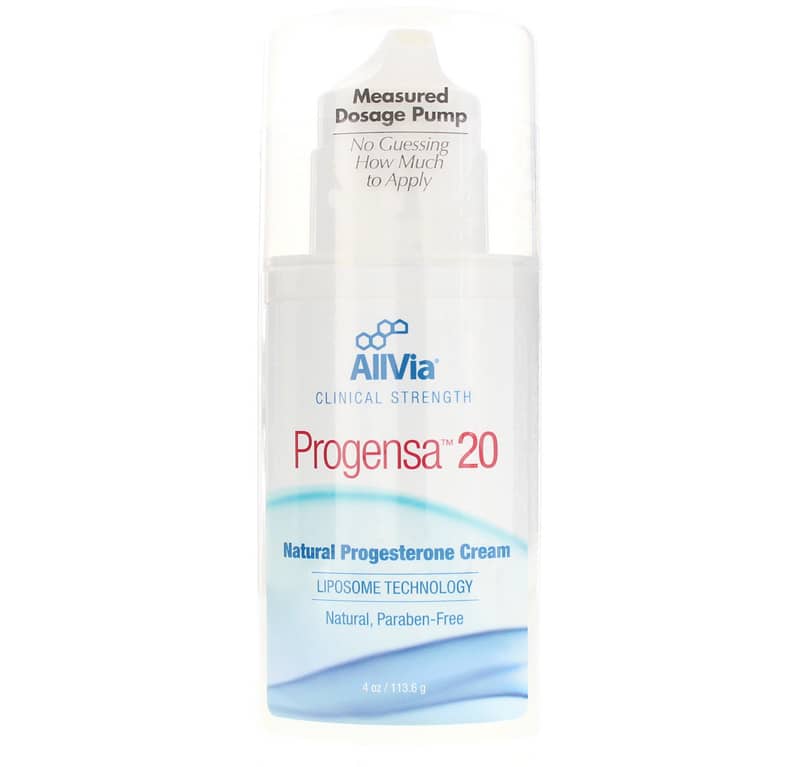 AllVia Progensa 20 Progesterone Cream 4 Oz