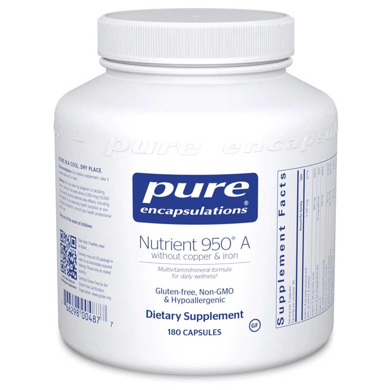 Pure Encapsulations Nutrient 950 A without copper & iron 180 Capsules
