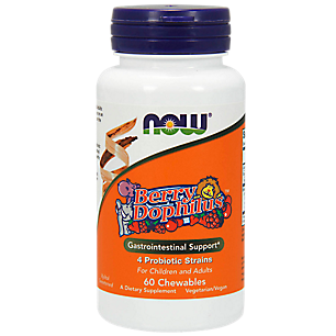 BerryDophilus - Gastrointestinal Support for Children & Adults - 2 Billion - Berry (60 Chewables)