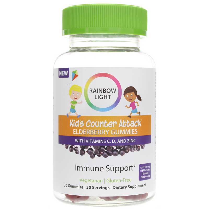 Rainbow Light Kid's Counter Attack Elderberry Gummies 30 Gummies