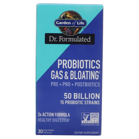Garden of Life - Dr. Formulated Probiotics Gas & Bloating 50 Billion CFU - 30 Vegetarian Capsules