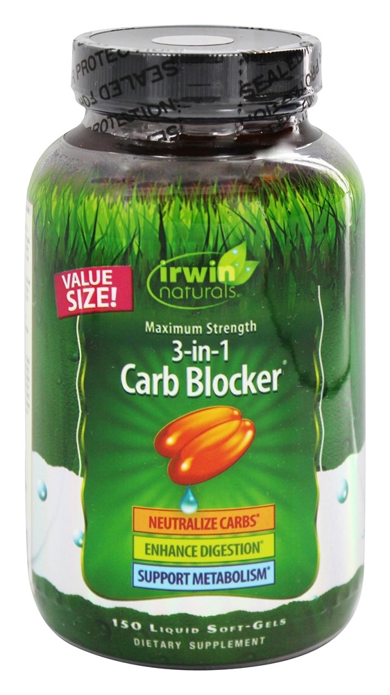 Irwin Naturals - Maximum Strength 3-in-1 Carb Blocker - 150 Softgels