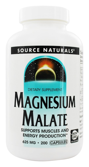 Source Naturals - Magnesium Malate 625 mg. - 200 Capsules
