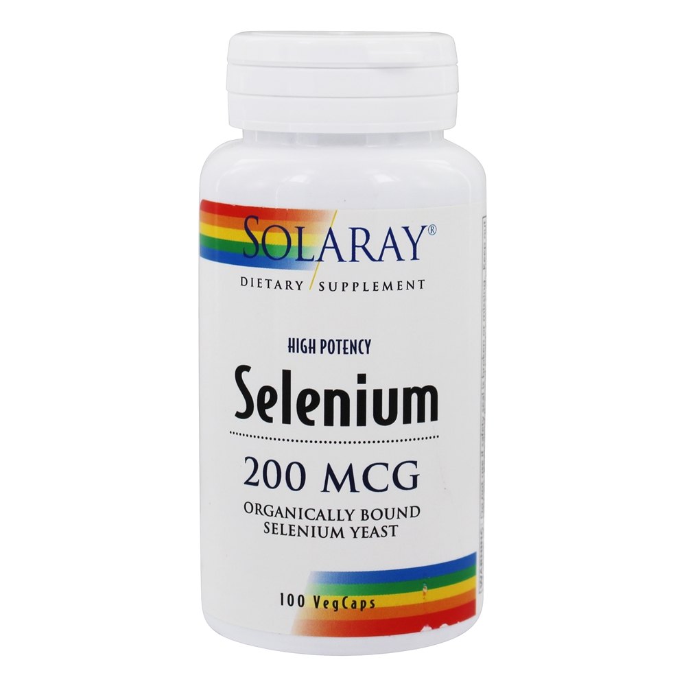 Solaray - Selenium High Potency 200 mcg. - 100 Capsules