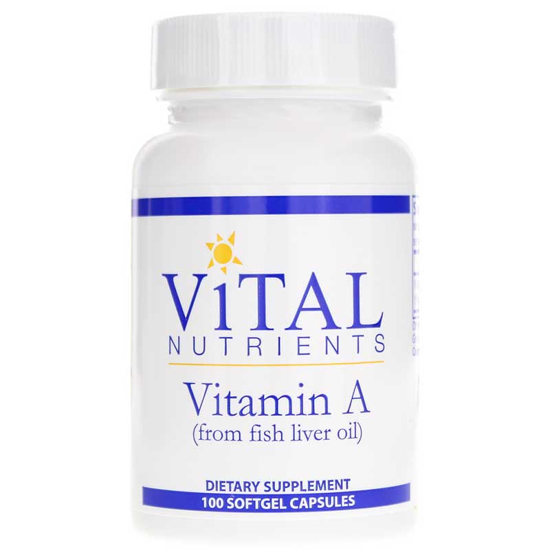 Vital Nutrients Vitamin A 3 Mg from Fish Liver Oil 100 Softgels