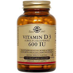 Vitamin D3 - Maintains Healthy Bones & Teeth, Supports a Healthy Immune System - 600 IU (120 Vegetarian Capsules)