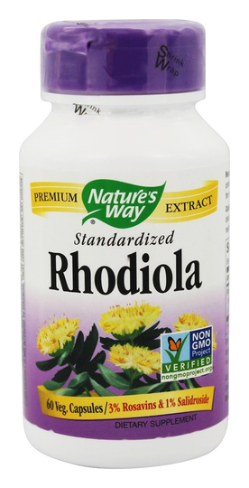 Nature's Way - Standardized Rhodiola - 60 Vegetarian Capsules