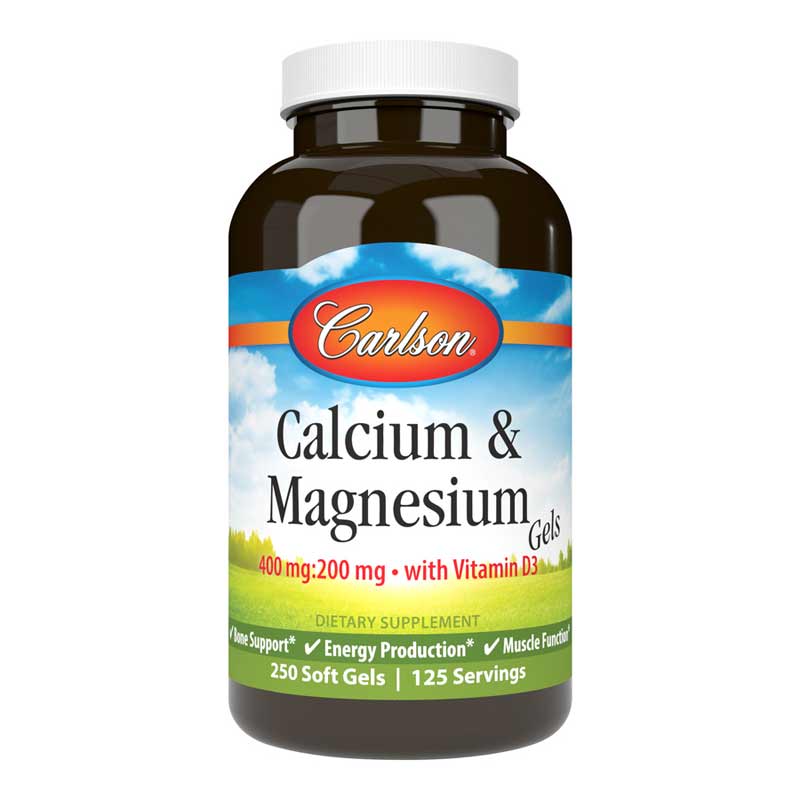 Carlson Labs Calcium & Magnesium Gels 250 Softgels