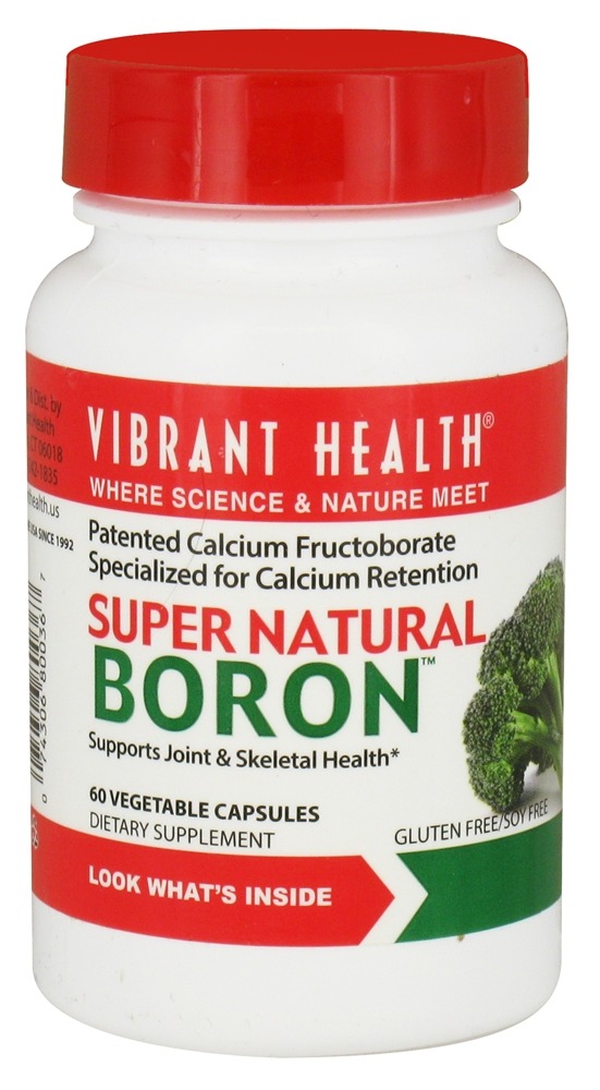Vibrant Health - Super Natural Boron - 60 Vegetarian Capsules