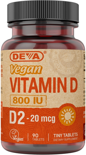 Deva Nutrition - Vegan Vitamin D2 800 IU - 90 Tablets