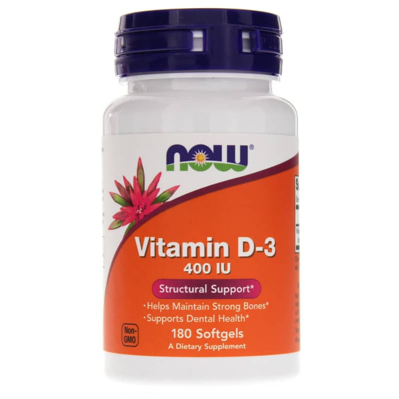 NOW Foods Vitamin D-3 400 IU 180 Softgels