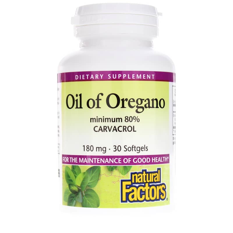 Natural Factors Oil of Oregano 180 Mg 30 Softgels