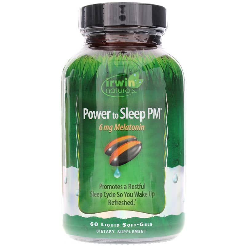 Irwin Naturals Power to Sleep PM with 6 Mg Melatonin 60 Liquid Softgels