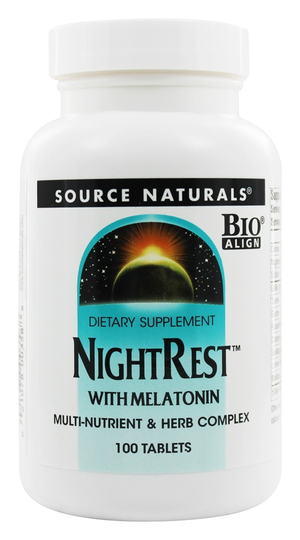Source Naturals - Night Rest With Melatonin - 100 Tablets