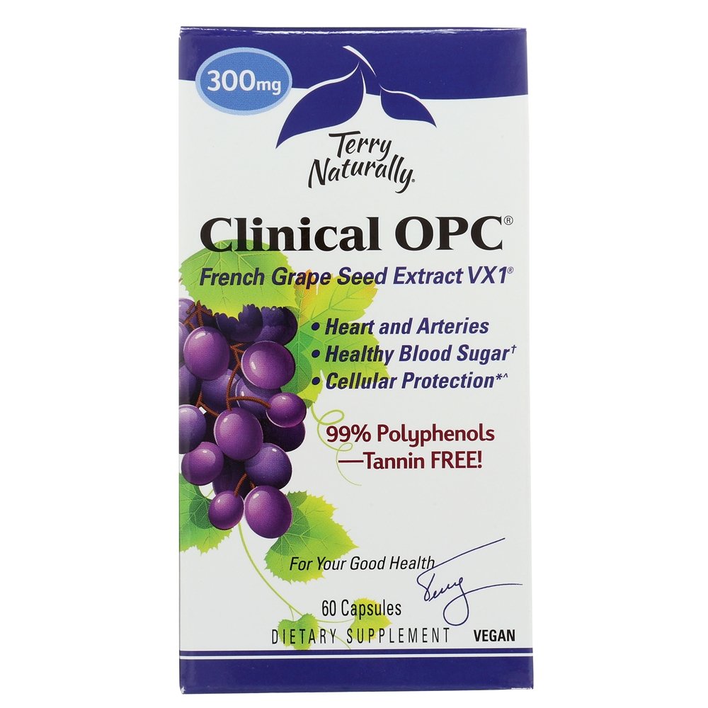 EuroPharma - Terry Naturally Clinical OPC with French Grape Seed Extract VX1 300 mg. - 60 Capsules