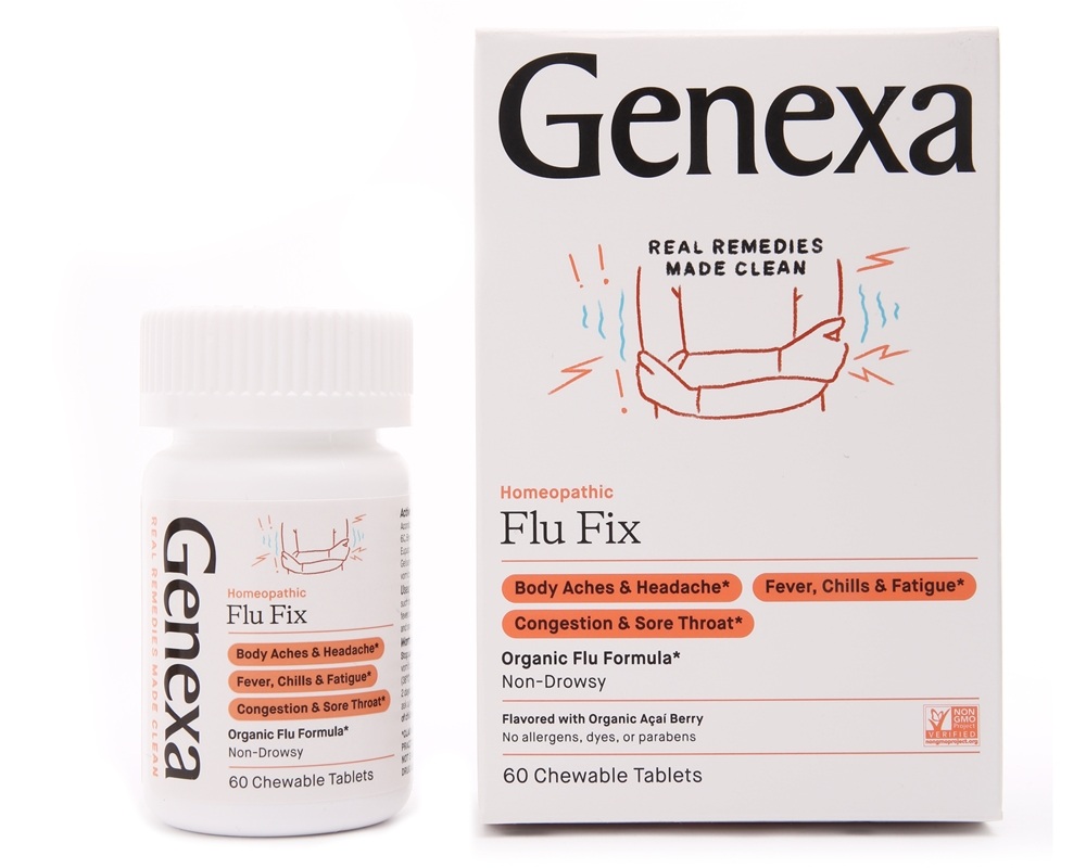 Genexa - Flu Fix Organic Flu Formula Acai Berry - 60 Chewable Tablets