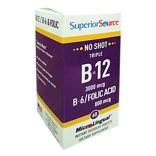 Vitamin B12 Methylcobalamin & Vitamin B6/Folic Acid - 3,000 MCG (60 Dissolving Tabs)