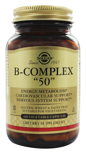 Solgar - B Complex 50 - 100 Vegetarian Capsules