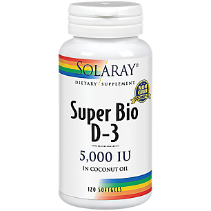 Super Bio Vitamin D-3 - 5,000 IU in Coconut Oil (120 Softgels)
