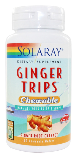 Solaray - Ginger Trips Chewable Ginger Root Extract - 60 Chewable Wafers