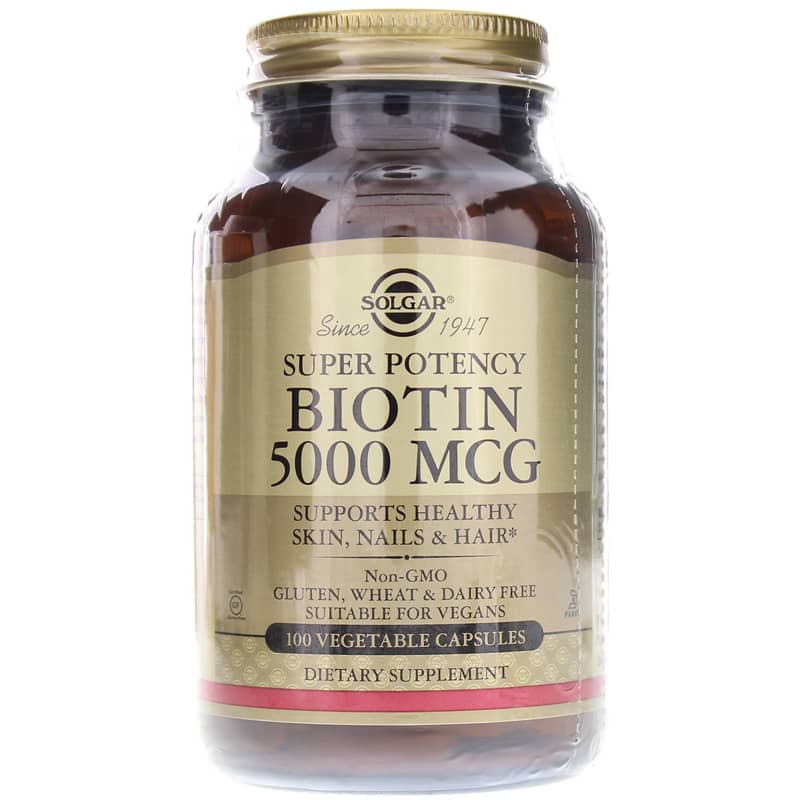 Solgar Biotin 5000 Mcg 100 Veg Capsules