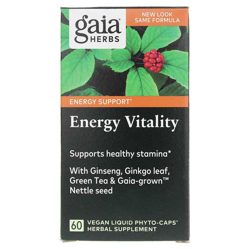 Gaia Herbs Energy Vitality 60 Liquid Phyto Caps