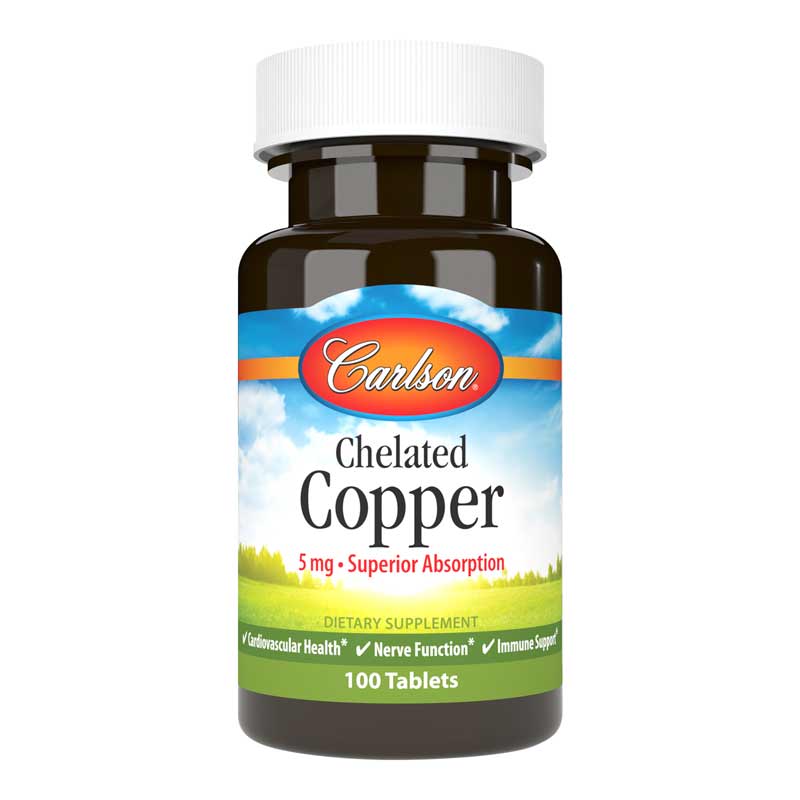 Carlson Labs Chelated Copper 5 Mg 100 Tablets