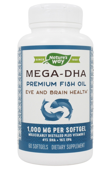 Nature's Way - Mega-DHA (High Potency Fish Oil) 1000 mg. - 60 Softgels