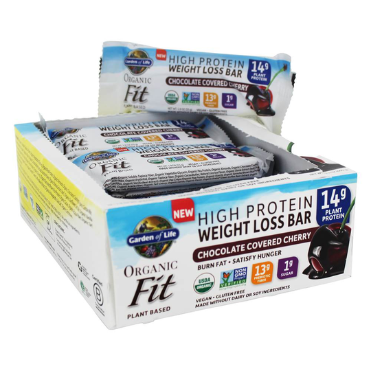 Garden of Life - Organic Fit High Protein Weight Loss Bars Chocolate Covered Cherry - 12 Bars